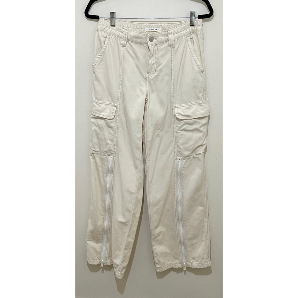 PacSun Cream Cargo Pants Utility Low Rise Puddle, Small - Picture 1 of 12